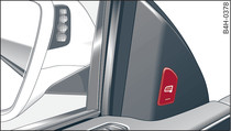 Puerta del conductor: Tecla del side assist